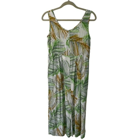 Jams World Vintage Astoria Midi Summer Dress Size Extra Small White Green Rayon - Picture 8 of 11